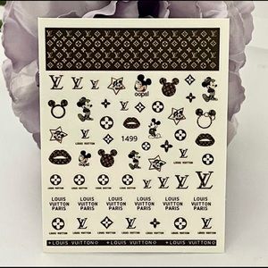 Luxury Designer Logo Fingernail Art Stickers